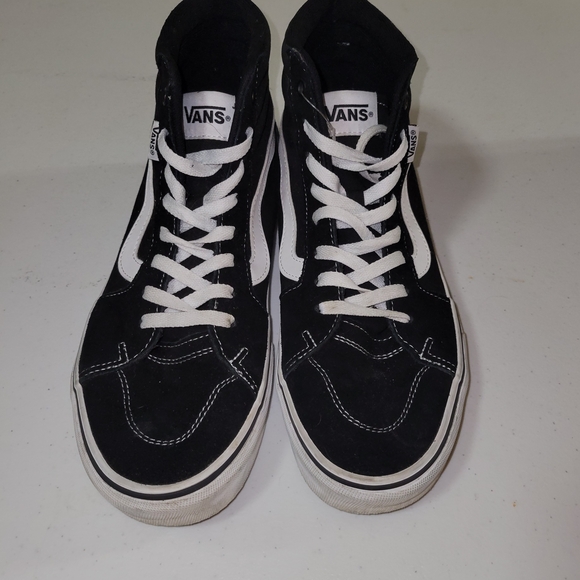 Vans Black and White Sk8-Hi Sneakers - Picture 3 of 5